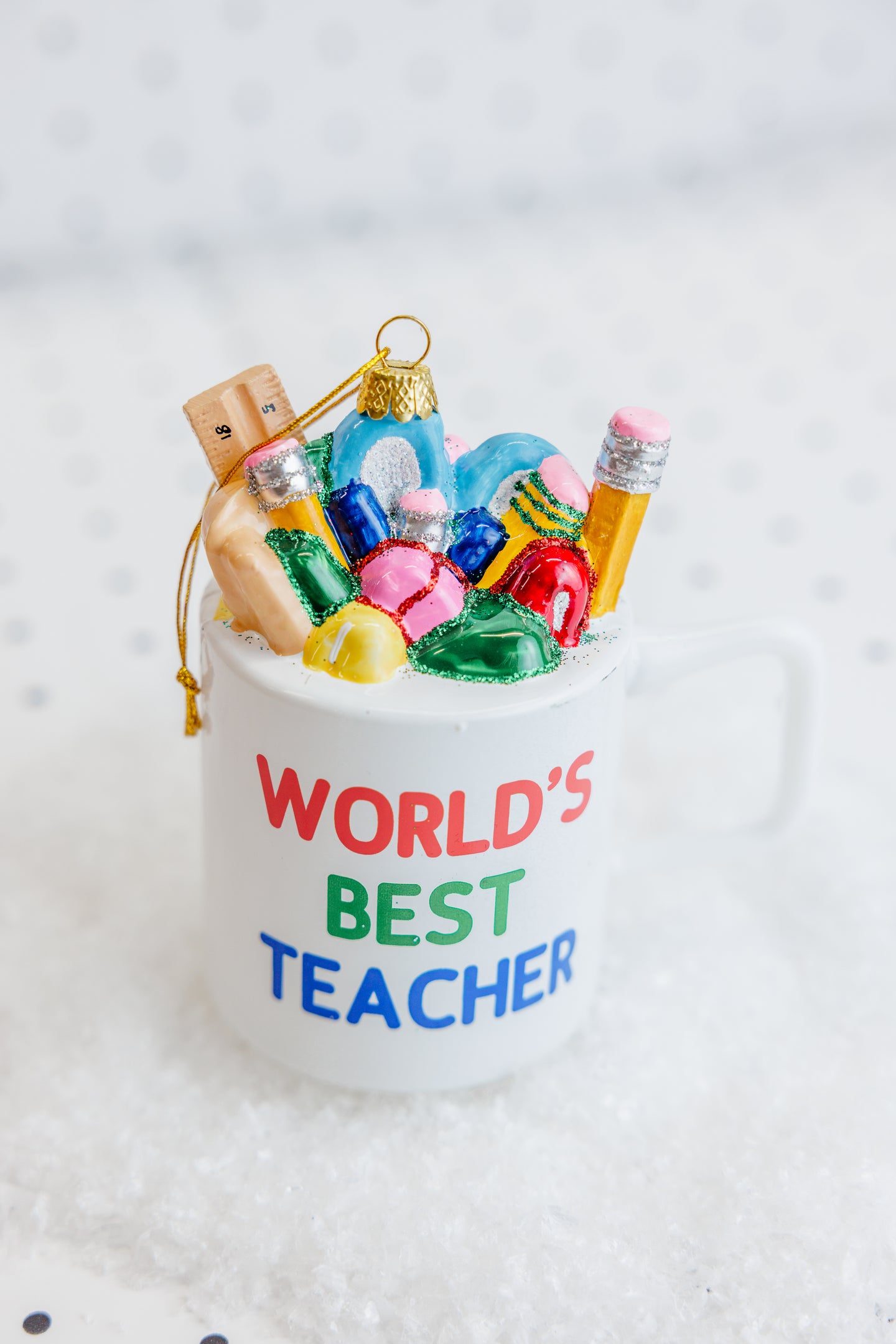 World's Best Teacher Mug Ornament